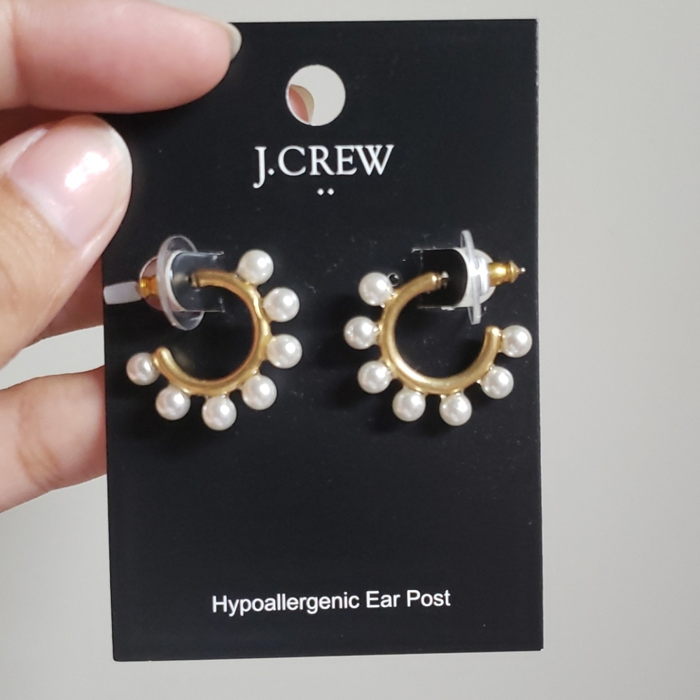 J crew pearl earrings